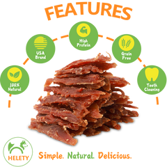 Dog Treats Duck Jerky 100% Pure Meat High Protein