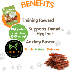 Dog Treats Duck Jerky 100% Pure Meat High Protein