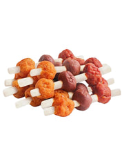 HELETY Dog Meat Treats, Three Flavor Meat Skewers, Chicken Beef Duck Flavor, Natural Chewy Rewards for Dogs