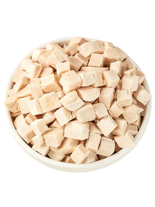 HELETY Freeze Dried Chicken Nuggets, Crumble as Meal Topper for Pets, Single Ingredient, High Protein