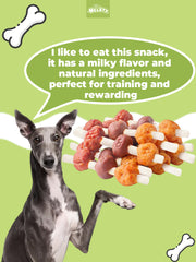 HELETY Dog Meat Treats, Three Flavor Meat Skewers, Chicken Beef Duck Flavor, Natural Chewy Rewards for Dogs