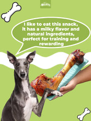 HELETY 1PCS Beef Bone Chews for Dogs, Long Lasting Chew Treats, Dental Health for Medium & Large Dogs