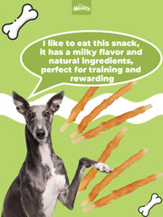 HELETY Dog Chew Sticks, Chicken Wrapped in Cowhide, Long Lasting Chews for Dogs, Natural Sticks for Medium & Large Dogs