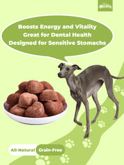 HELETY Freeze Dried Rabbit Blood Dog Treats, Natural Protein Bites, Freeze Dried Raw Treats for Dogs & Cats