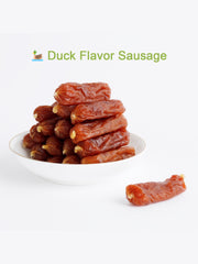 Helety Meat Sausage Dog Treats, Chicken Duck Beef 3 Flavors, Soft Chewy Snacks, Dog Training Treats