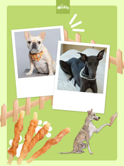 HELETY Dog Chew Sticks, Chicken Wrapped in Cowhide, Long Lasting Chews for Dogs, Natural Sticks for Medium & Large Dogs