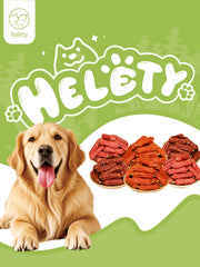 Helety Meat Sausage Dog Treats, Chicken Duck Beef 3 Flavors, Soft Chewy Snacks, Dog Training Treats