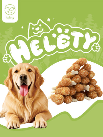 HELETY Dog Treats, Grain Free Chicken Flavor, Soft Chewy Training Snacks for Puppies & Adult Dogs