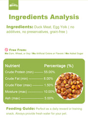 HELETY Soft Training Rewards Dog Treats, Duck Flavor, Grain Free Training Snacks for Puppies & Adult Dogs