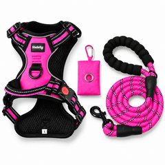 3-in-1 Pink Dog Harness Set