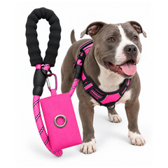 3-in-1 Pink Dog Harness Set