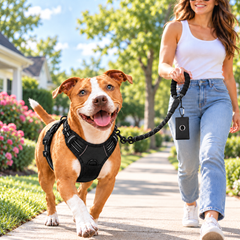 3-in-1 Black Dog Harness Set