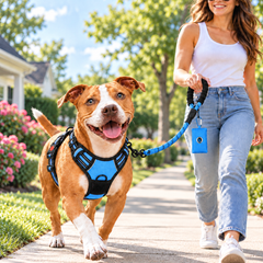 3-in-1 Blue Dog Harness Set