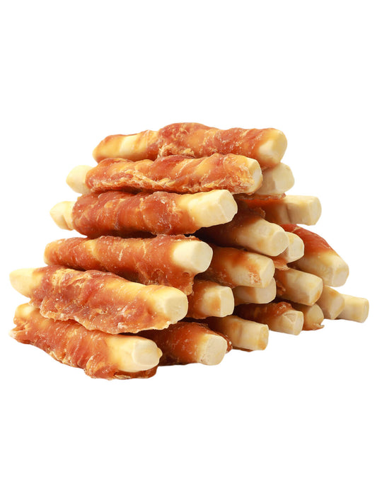 HELETY Healthy Dog Treats, Natural Ingredients, Soft Training Rewards Chicken Milk Chew Sticks for Small & Large Dogs