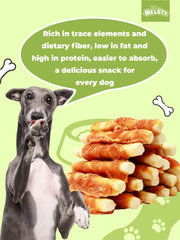 HELETY Healthy Dog Treats, Natural Ingredients, Soft Training Rewards Chicken Milk Chew Sticks for Small & Large Dogs