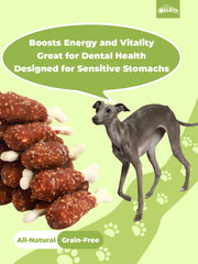 HELETY Dog Treats, Grain Free Duck Flavor, Soft Chewy Training Snacks for Puppies & Adult Dogs