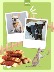 HELETY Dog Chew Treats, Natural Duck Milk Chew Stick, High Protein Snacks for Small & Large Dogs