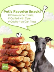 HELETY Dog Chew Treats, Natural Duck Milk Chew Stick, High Protein Snacks for Small & Large Dogs