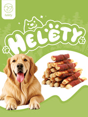 HELETY Dog Chew Treats, Natural Duck Milk Chew Stick, High Protein Snacks for Small & Large Dogs