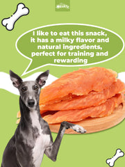 HELETY Grain Free Chewy Dog Treats Wholesome, Natural Chicken Training Treats, Healthy Chicken Jerky, Chew Enjoyment Snacks for Puppies & Adult Dogs