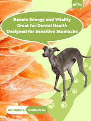 HELETY Grain Free Chewy Dog Treats Wholesome, Natural Chicken Training Treats, Healthy Chicken Jerky, Chew Enjoyment Snacks for Puppies & Adult Dogs