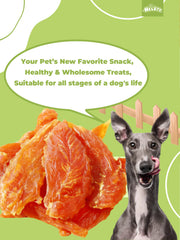 HELETY Grain Free Chewy Dog Treats Wholesome, Natural Chicken Training Treats, Healthy Chicken Jerky, Chew Enjoyment Snacks for Puppies & Adult Dogs
