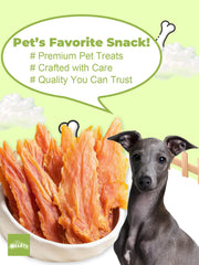 HELETY Grain Free Chewy Dog Treats Wholesome, Natural Chicken Training Treats, Healthy Chicken Jerky, Chew Enjoyment Snacks for Puppies & Adult Dogs