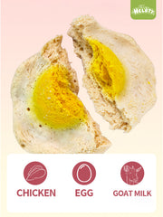 Helety Dog Treats Cat Treats Egg Fried Treats, Meal Topper & Training Snacks for Pets, Natural High Protein Treats for Dogs and Cats