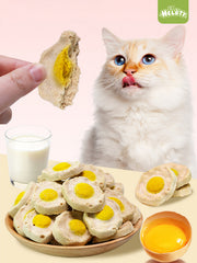 Helety Dog Treats Cat Treats Egg Fried Treats, Meal Topper & Training Snacks for Pets, Natural High Protein Treats for Dogs and Cats