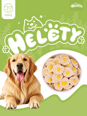 Helety Dog Treats Cat Treats Egg Fried Treats, Meal Topper & Training Snacks for Pets, Natural High Protein Treats for Dogs and Cats