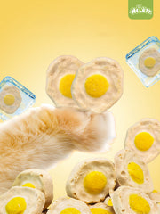 Helety Dog Treats Cat Treats Egg Fried Treats, Meal Topper & Training Snacks for Pets, Natural High Protein Treats for Dogs and Cats
